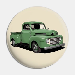 1950 Ford F1 Pickup Truck in light green Pin