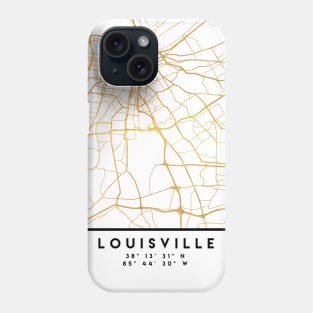 LOUISVILLE KENTUCKY CITY STREET MAP ART Phone Case