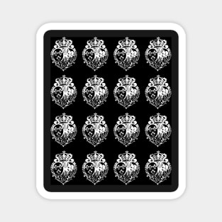 Fleur De Leis Black and White Magnet