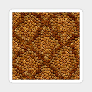 Brown Faux Python Snake Skin Texture Artistic Gifts Magnet