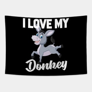 I Love My Donkey Tapestry