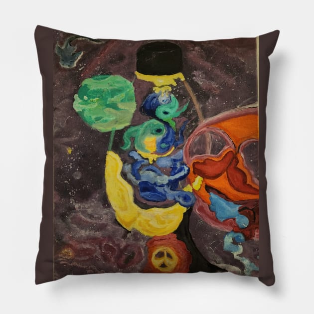 Trippy Peace Pisces Pillow by ARSTees