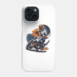 person riding racing bike Phone Case