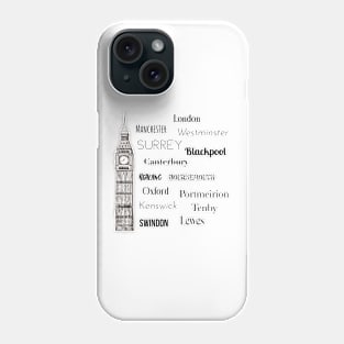 Towns of England Phone Case