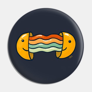 Wavy Rainbow Smiley Pin