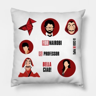 La casa de papel sticker pack Pillow