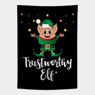 Trustworthy Elf Christmas Elves Xmas Matching Family Group Tapestry