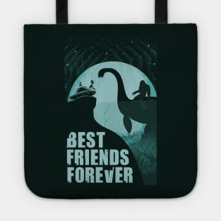 Best Friends Ever - Ufo bigfoot loch ness monster Tote