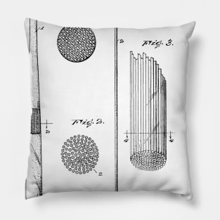 Baseball Bat Vintage Patent Hand Drawing Pillow