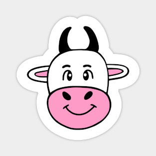 HAPPY Cow Lover - Funny Cow Art Magnet