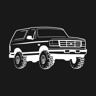 1992-1996 Ford Bronco White Print T-Shirt