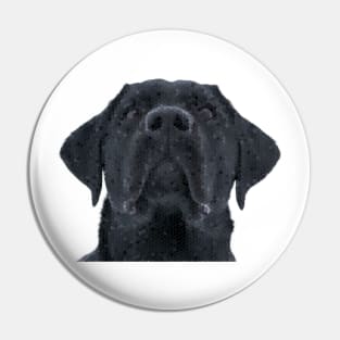 Black Labrador - Low Poly Pin