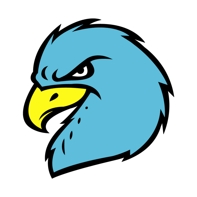 Angry Blue Eagle Logo by AnotherOne