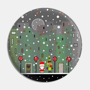 Santa City Snowfall Pin