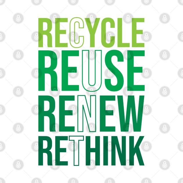 Recycle Reuse Renew Rethink Crisis Environmental Activism by A Comic Wizard