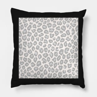 Grayscale Leopard Print Pillow