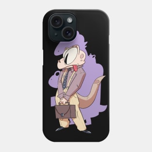 Gecko Businessman ready to work Phone Case