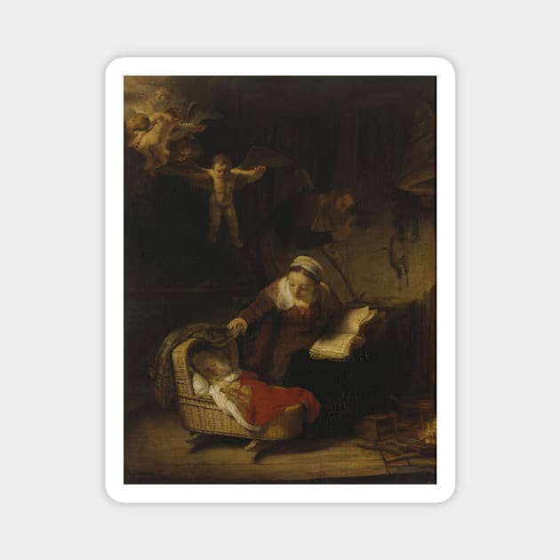 Holy Family - Rembrandt Magnet by KargacinArt