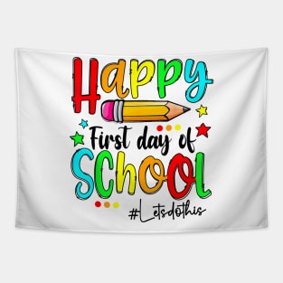 Happy First Day of School Teacher Back to School Tapestry