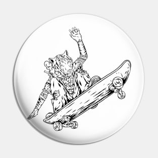 Tiger Skate Pin