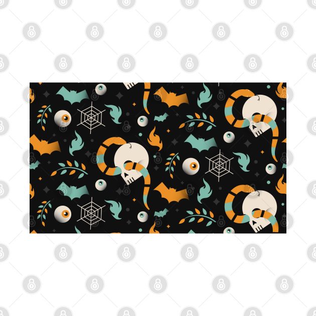 Halloween Skull Pattern by Safdesignx