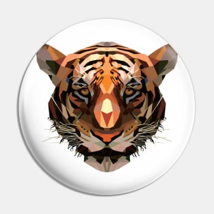 Vector illustration of tiger head mascot Pin