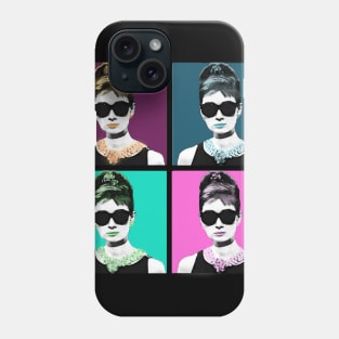 Audrey Hepburn has Breakfast at Tiffanys with Andy Warhol Phone Case