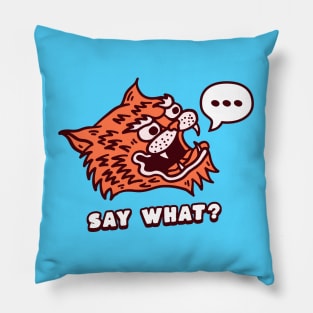 Funny Awkward Face - Say What? Pillow