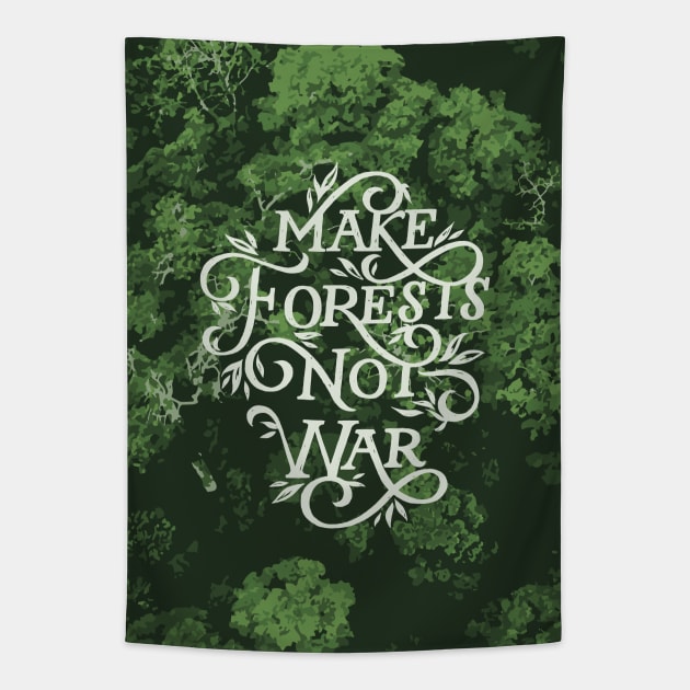 Make Forests Not War Tapestry by polliadesign