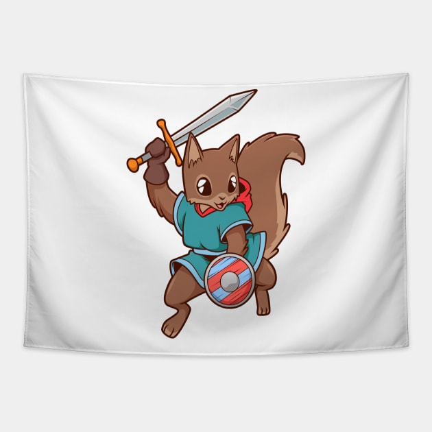 Roleplay character - Fighter - Squirrel Tapestry by Modern Medieval Design