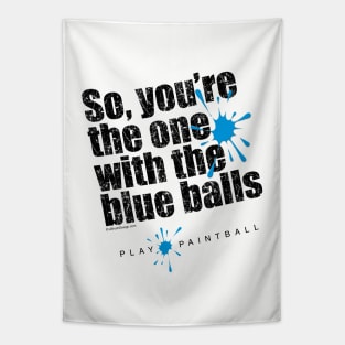 Blue Balls - paintball lover Tapestry