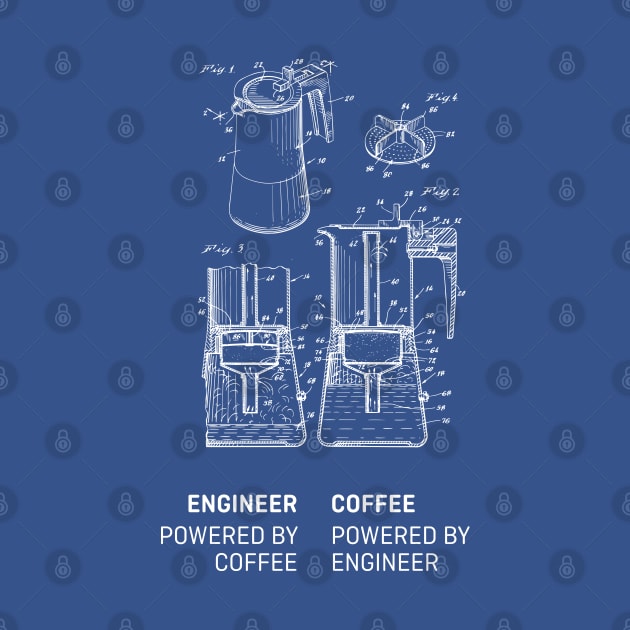 Engineer powered by coffee powered by cngineer by Safari Shirts