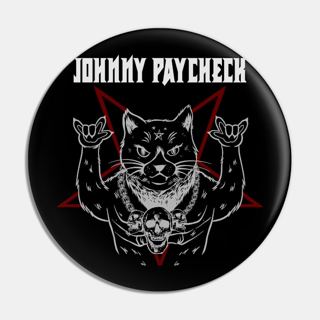 JOHNNY PAYCHECK CAT ROCK - MERCH VTG Pin by rackoto