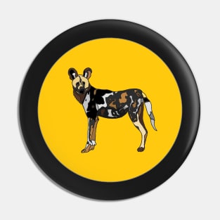 African Wild Dog Pin