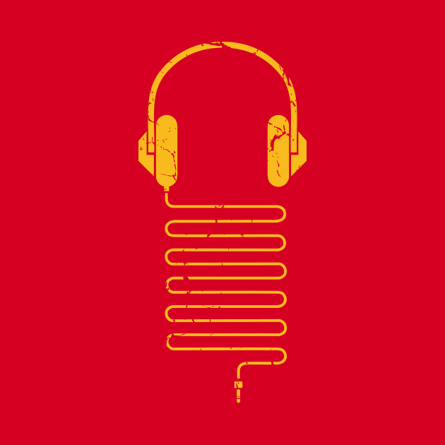 Gold Headphones by Sitchko