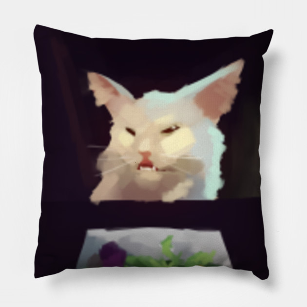 Smudge The Funny Table Cat Meme Cats Pillow Teepublic