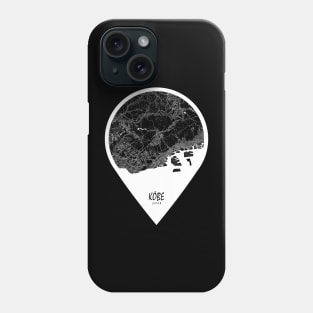 Kobe, Kansai, Japan City Map - Travel Pin Phone Case