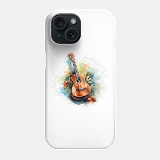 Ukulele Flowers Music Watercolor Phone Case