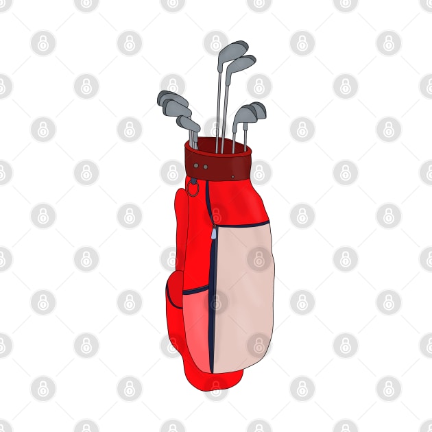 Red Golf Bag by DiegoCarvalho