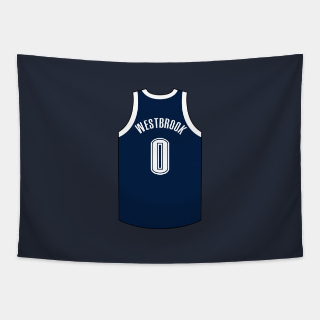 Russell Westbrook Oklahoma City Jersey Qiangy Tapestry by qiangdade