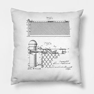 Tennis Net Vintage Patent Hand Drawing Pillow
