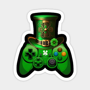 Video Game Controller Irish Gamer Boys St Patricks Day Men -Shamrock Video Game controller - st patrick gamer for boys men Magnet