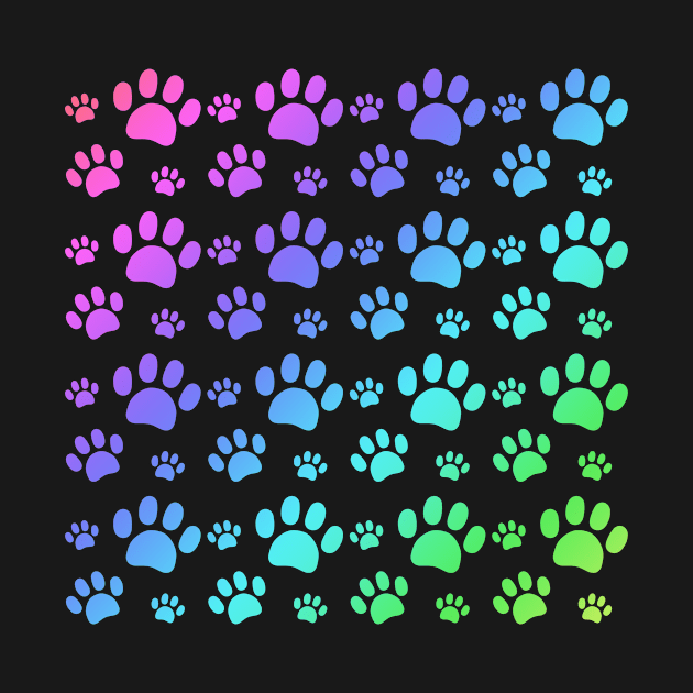 Rainbow Paw Pattern by BiscuitSnack