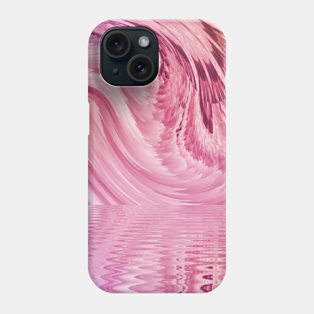 Pink Angel Wings Feather Phone Case by Moon Art