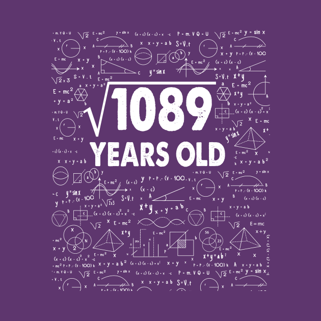 Square Root Of 1089 33th Birthday 33 Years Old Gift Ideas Square Root square-root-of-1089-33th-birthday-33-years-old-gift-ideas-square-root