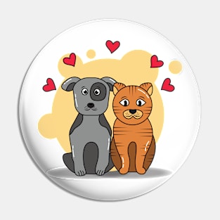 Dogs Cats lovers cute funny animal pet Pin