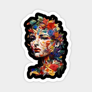 Woman made of Flowers Magnet