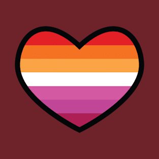 Lesbian Flag Heart T-Shirt