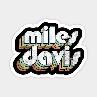 Miles Davis - Retro Letters Typography Style Magnet