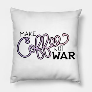 Peace, Love, and Coffee (in Unicorn) Pillow